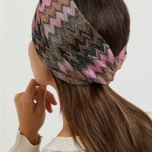 Missoni Pink and blue Zigzag Headband